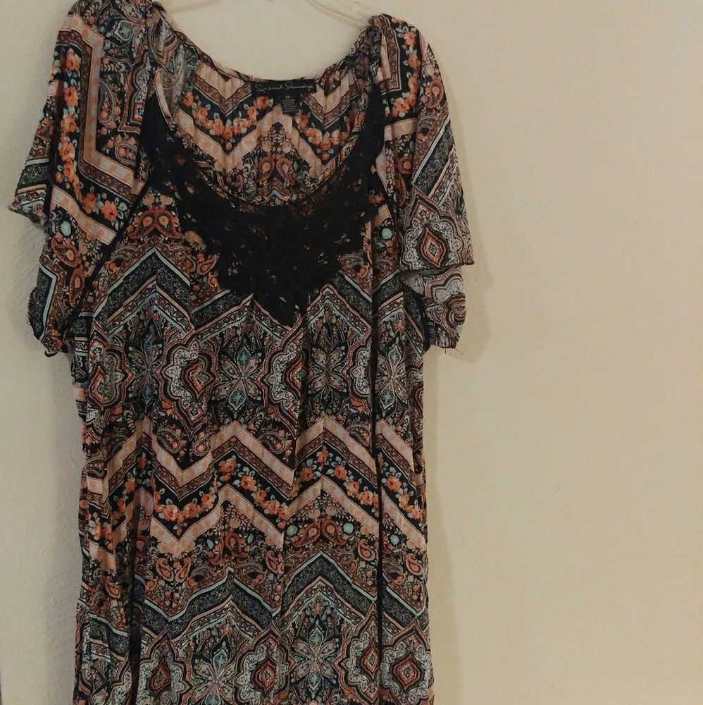 Lacy neck blouse